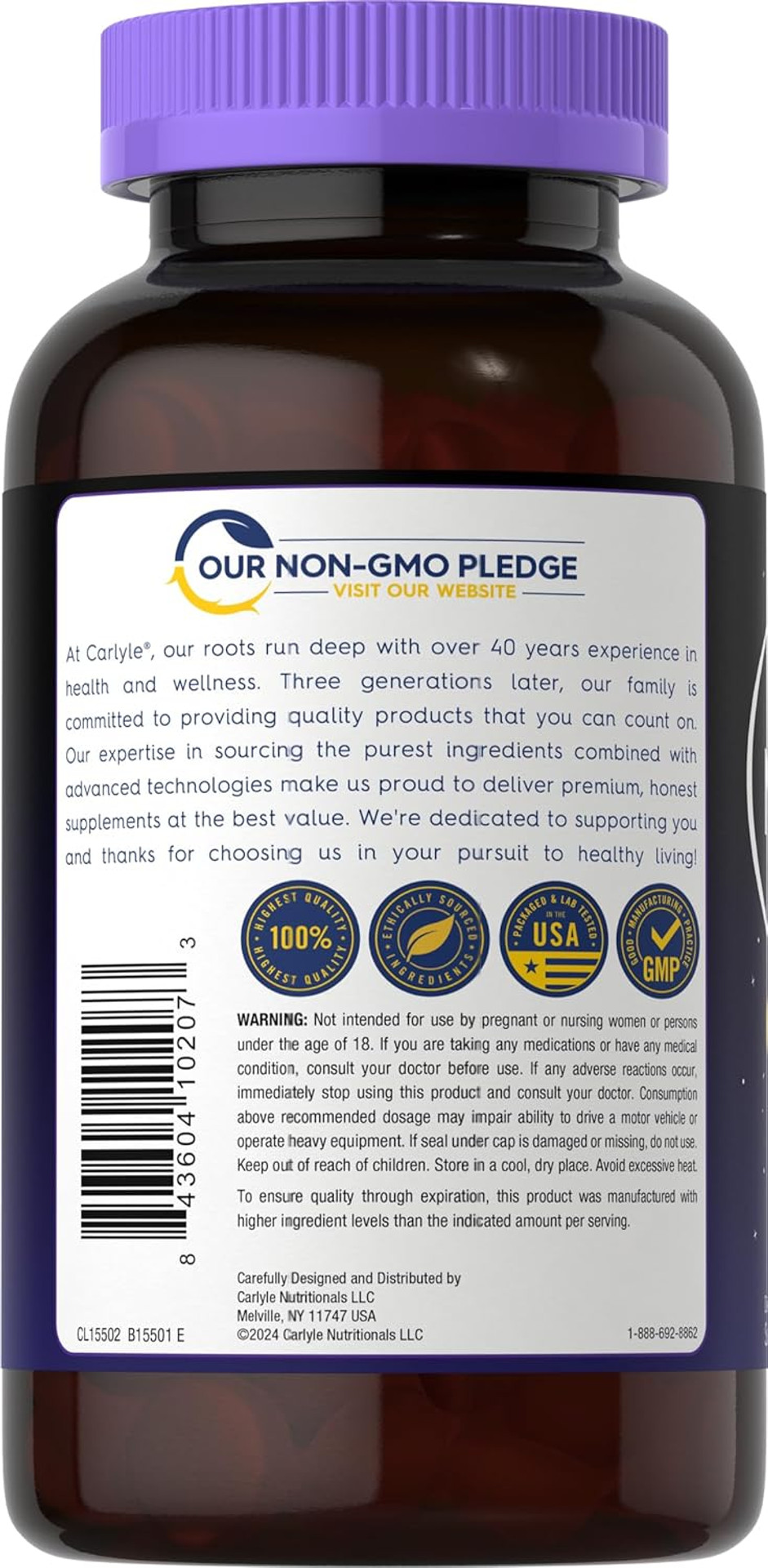 Carlyle Melatonin Gummies 10Mg | 180 Count | Adult Drug Free Aid | Berry Flavor | Vegan, Non-Gmo, Gluten Free Supplement Carlyle Melatonin Gummies 10Mg | 180 Count | Adult Drug Free Aid | Berry Flavor | Vegan, Non-Gmo, Gluten Free Supplement