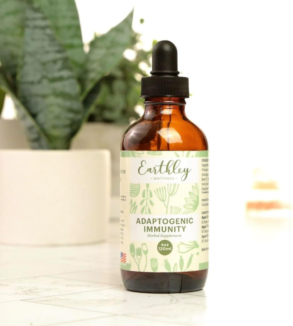 Earthley Wellness Adaptogenic Immunity, Support Immune Health All Year Round, Nurtional Support For A Healthy Body, Zero Added Flavors, Colors, Sugars, Or Allergens (2Oz)