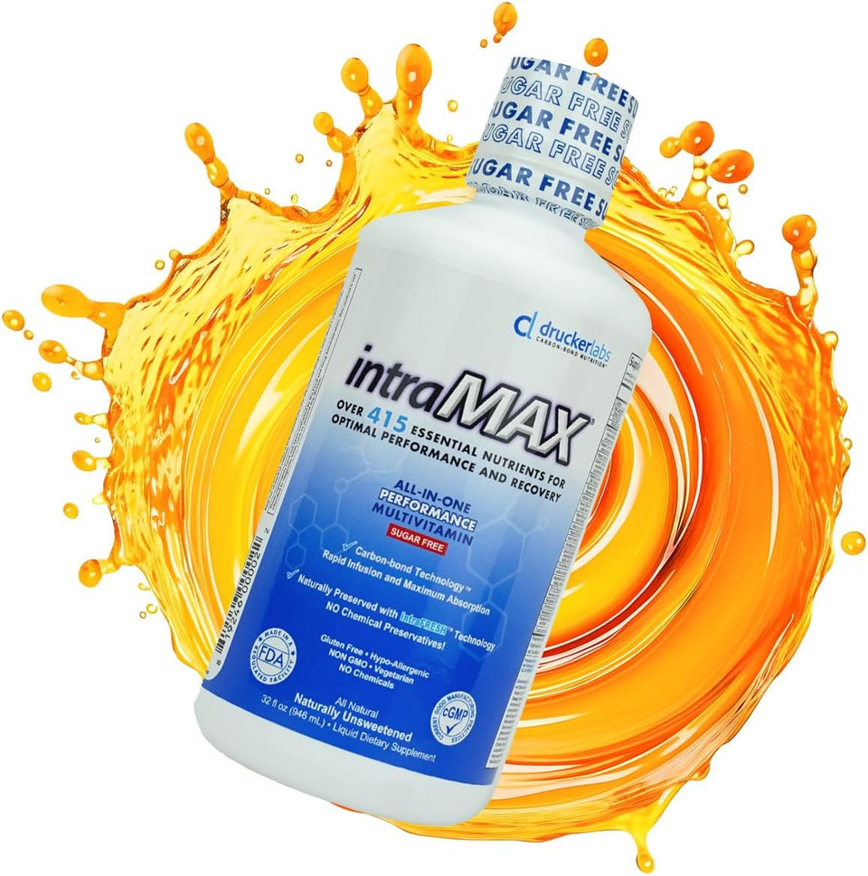 Drucker Labs Organic Sugar-Free All-In-One Performance Liquid Multivitamin For Men & Women | Non-Gmo, Gluten & Dairy Free | With Magnesium, Zinc, Vitamins D, C & E | 32 Oz