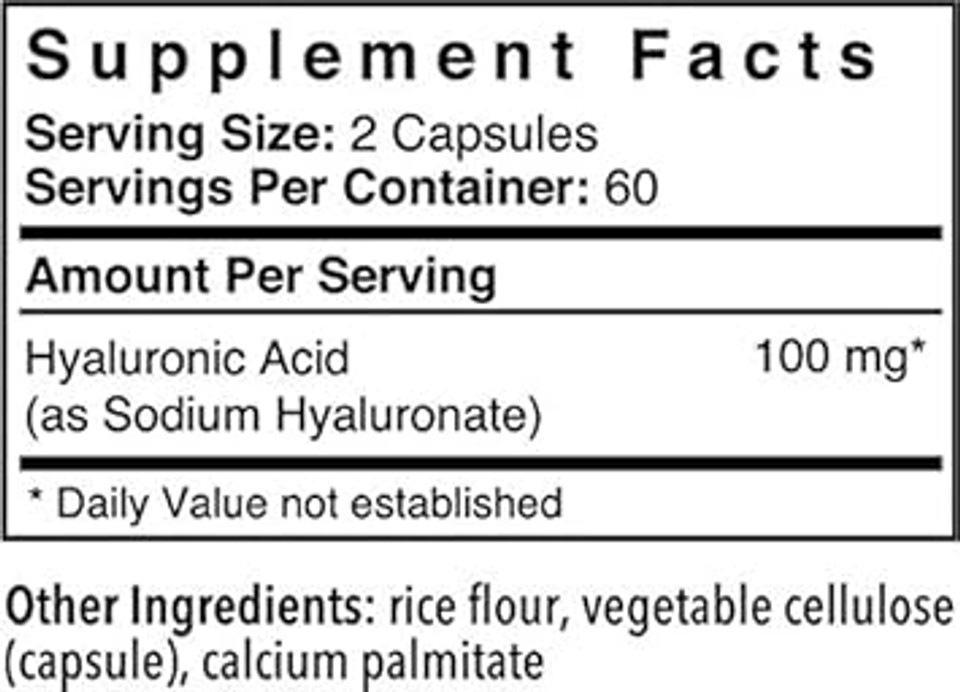Patient One Hyaluronic Acid 100Mg | Supplement To Support Hydrated, Youthful Skin And Joint Health* | 120 Capsules
