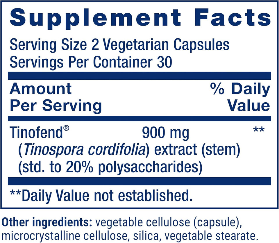 Life Extension Immune Modulator With Tinofend®, Powerful Immune Health Support, Standardized Tinospora Plant Extract, Gluten-Free, Non-Gmo, Vegetarian, 60 Capsules