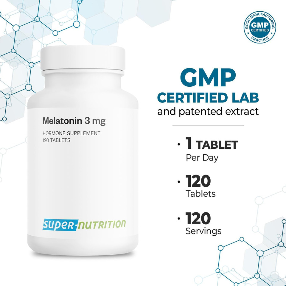 Supersmart - Melatonin 3Mg (Fast Dissolve) - Natural & Restful Sleep - Use For Jet Lag & Night Shifts Work | Non-Gmo & Gluten Free - 150 Tablets