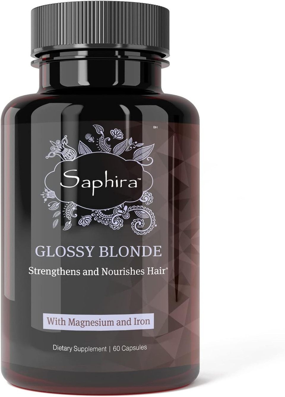 Saphira Glossy Blonde Hair Supplement And Vitamins For Blonde, Bleached And Highlighted Hair With Magnesium And Iron, 60 Capsules, 1 Month Supply Saphira Glossy Blonde Hair Supplement And Vitamins For Blonde, Bleached And Highlighted Hair With Magnesium And Iron, 60 Capsules, 1 Month Supply