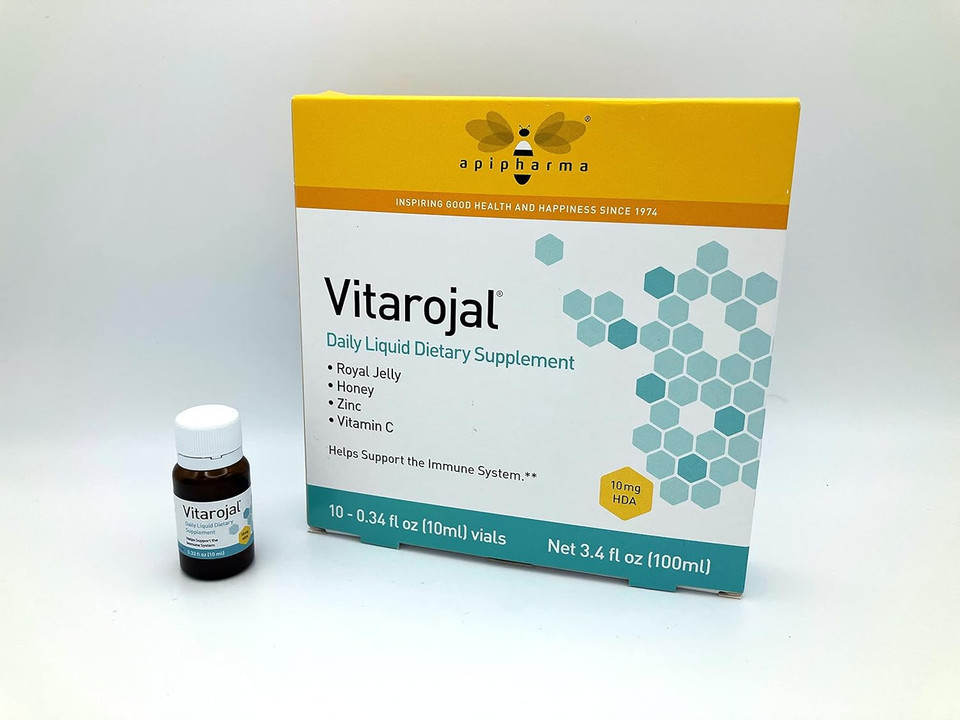 Vitarojal Royal Jelly - With Honey, Vitamin C, Zinc - Support Your Immune System, & Promotes Natural Energy And Wellness (10 Vials)
