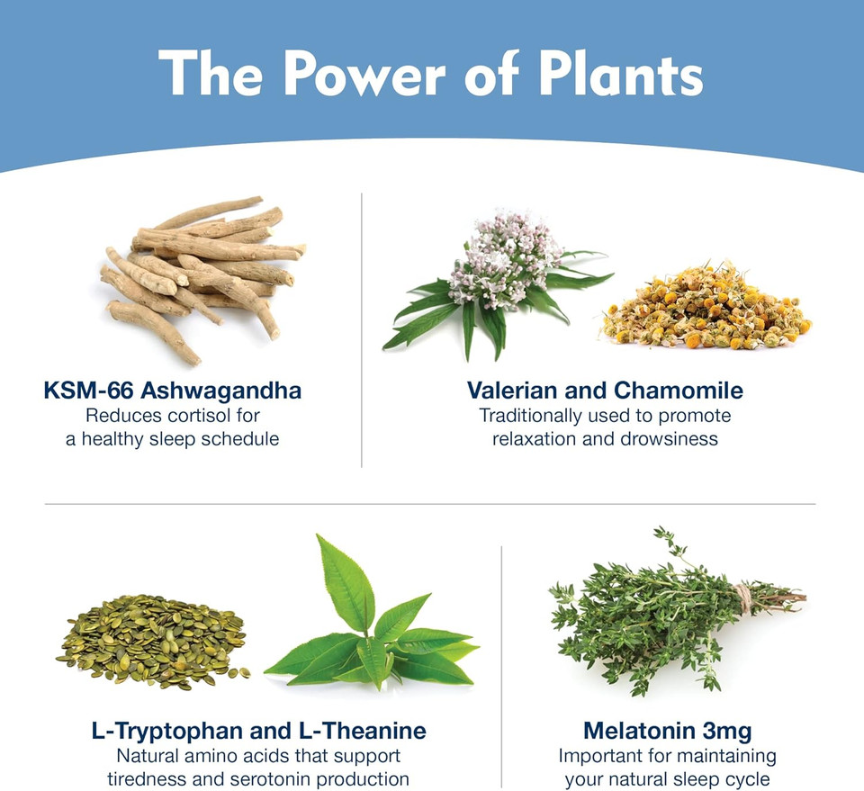 Deep Dreams ~ Natural Sleep Supplement - Promotes Deep, Restful Sleep - Blend Of Melatonin, L-Tryptophan, Apigenin, Valerian, Chamomile, & Passionflower (90 Capsules)