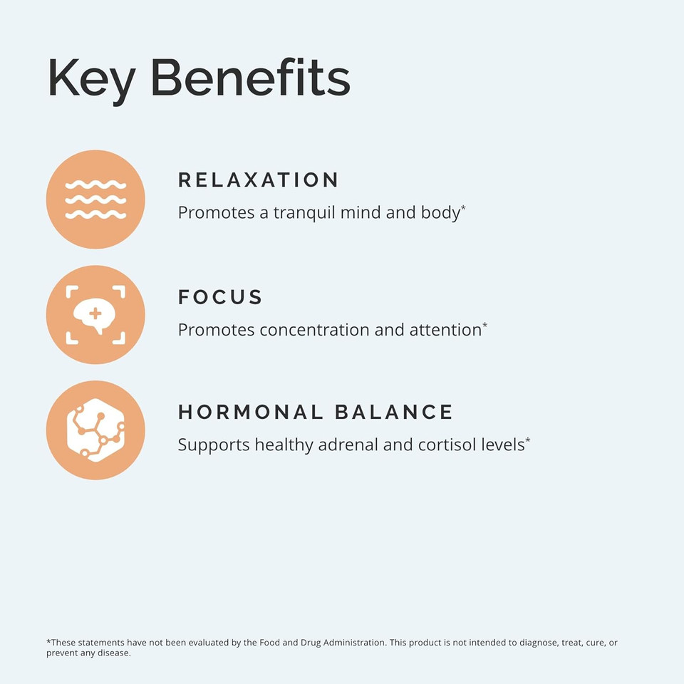 Brainmd Dr Amen Everyday Stress Relief - 120 Capsules - Promotes Relaxation & Focus - Non-Drowsy - Gluten Free - 30 Servings