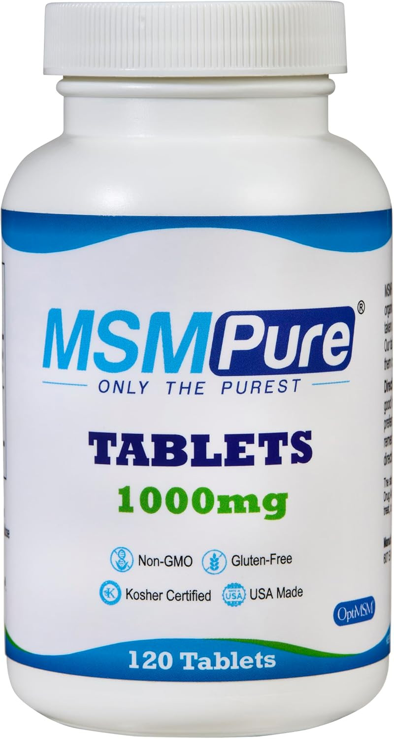 Kala Health Msmpure Msm Tablets  1,000 Mg Us-Made Msm Per Tablet For Joint Health, Skin Appearance, Hair & Nail Support  Coated For Easy Swallowing, Tasteless  40 Count Travel Size