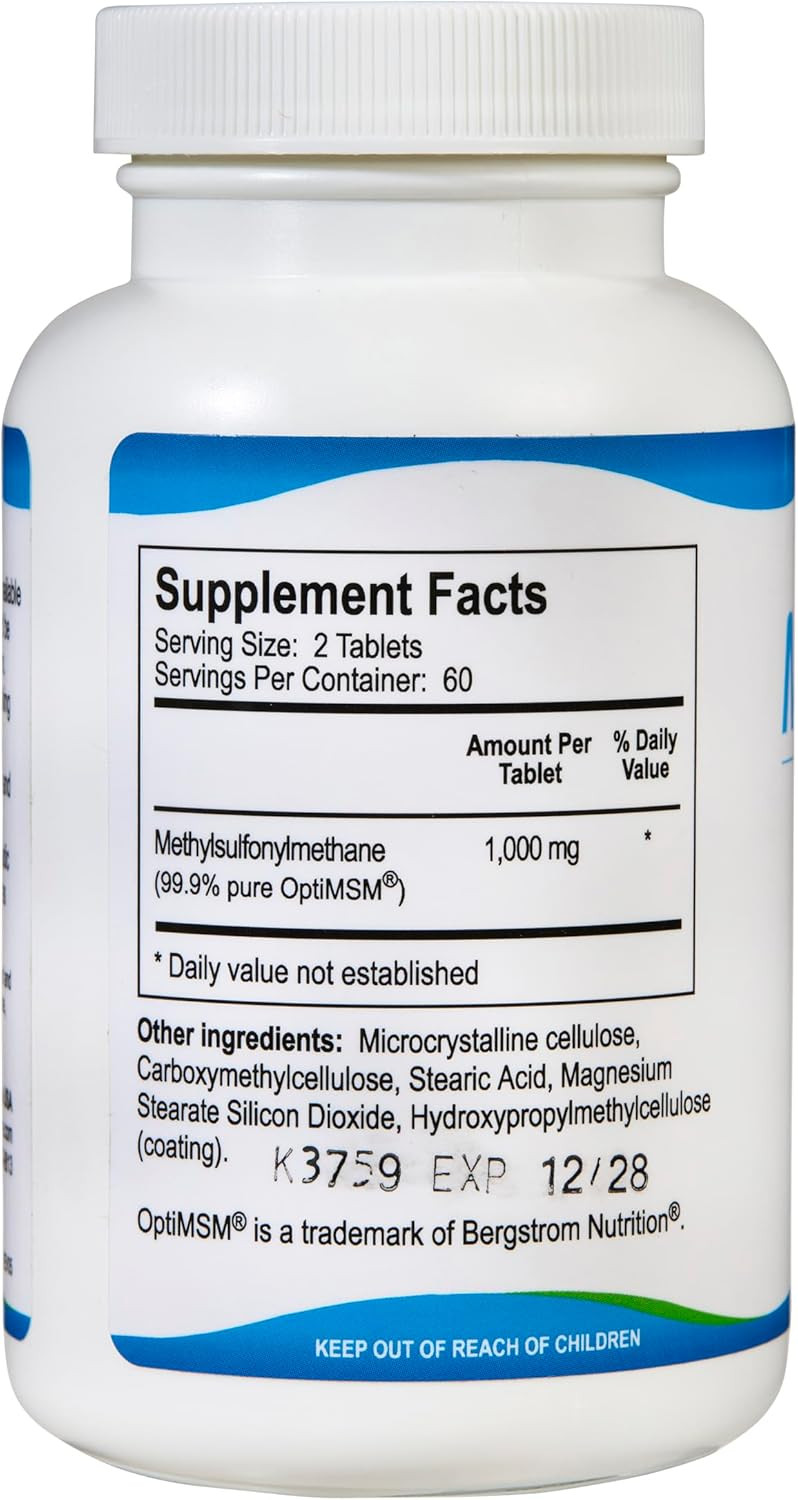 Kala Health Msmpure Msm Tablets  1,000 Mg Us-Made Msm Per Tablet For Joint Health, Skin Appearance, Hair & Nail Support  Coated For Easy Swallowing, Tasteless  40 Count Travel Size