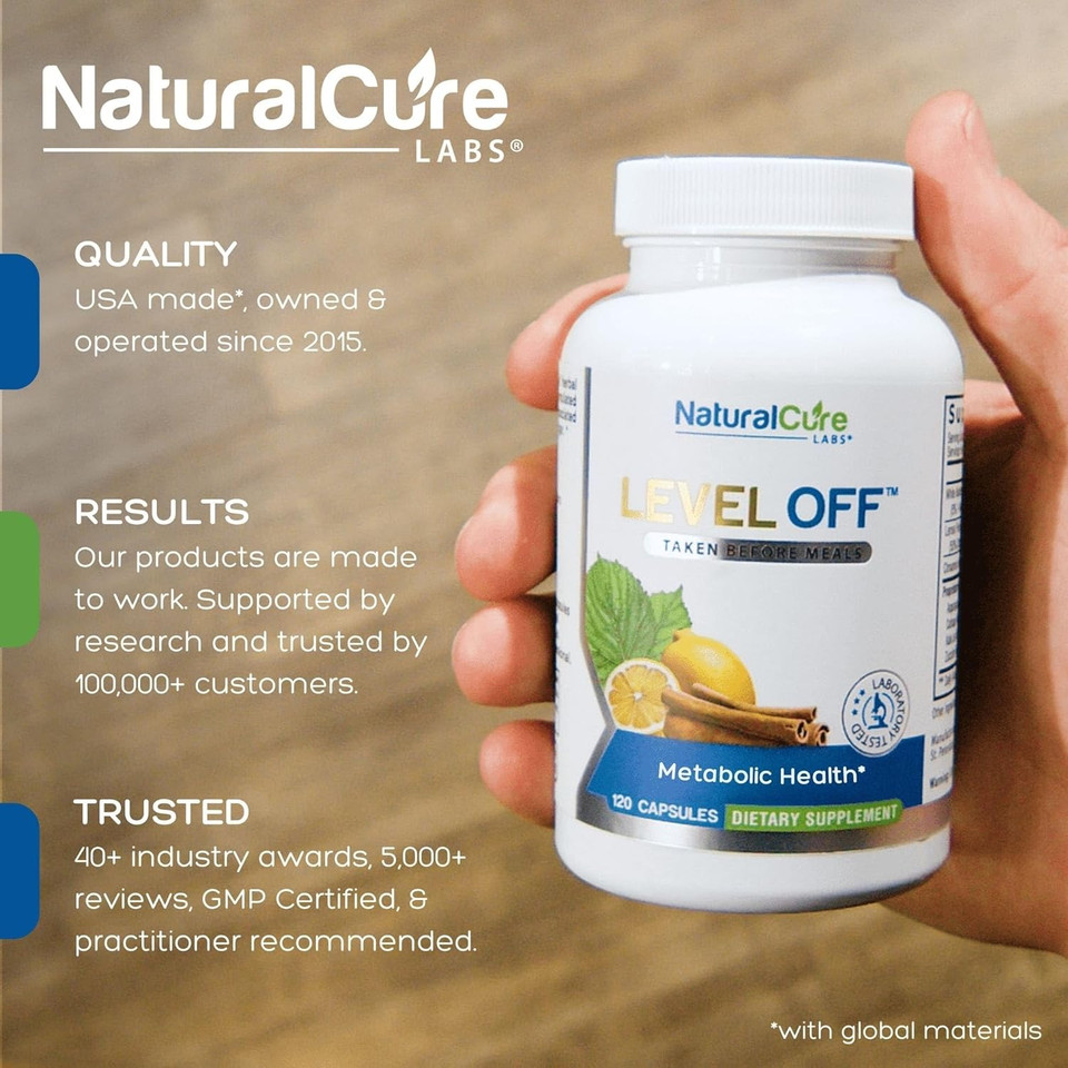 Level Off - Spike Curb Supplement 120 Capsules 60 Servings Vegan, Non-Gmo, Gluten Free