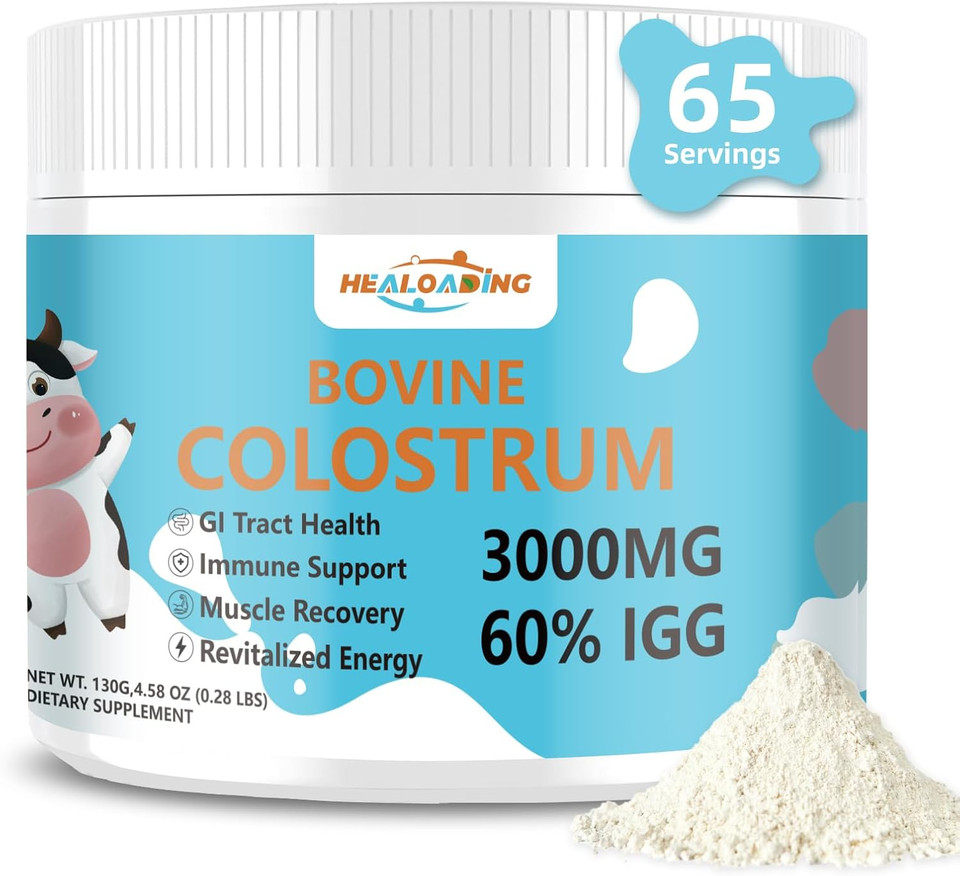 Bovine Colostrum Supplement Powder: Pure Whole Bovine Colostrum Rich In Immunoglobulins And Nutrients For Immune Support And Gut Health, Easy To Mix In Water Or Smoothies