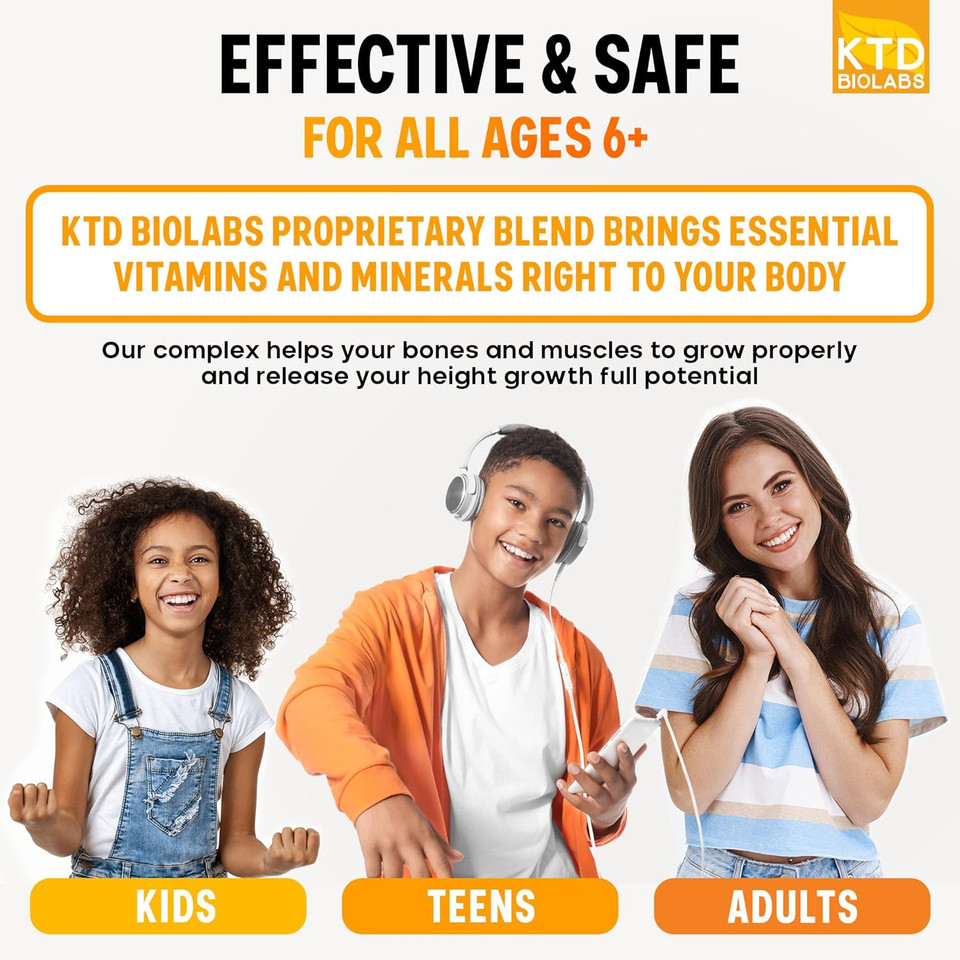 Height Growth Maximizer - Made In Usa - Natural Height Increase Booster & Teen Vitamins - Pills To Grow Taller At Any Age - Bone Growth Supplement For Adults & Kids - 120 Capsules