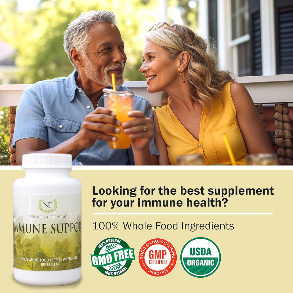 Nutriplex Immune Support Supplement 10 In 1 With Vitamins A B C D E, Carotenoids, Selenium, Antioxidants, Bioflavonoids, Amino Acids, Enzymes, Chlorophyll, Trace Minerals, Phytosterols  100 Tablets