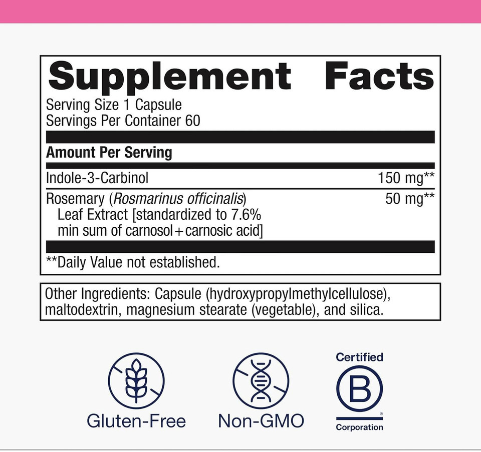 Metagenics Meta Indole-3-Carbinol - 150 G Indole-3-Carbinol - Supports Estrogen Hormone Balance* - Metabolic Supplement - Vegetarian & Gluten-Free - 180 Capsules