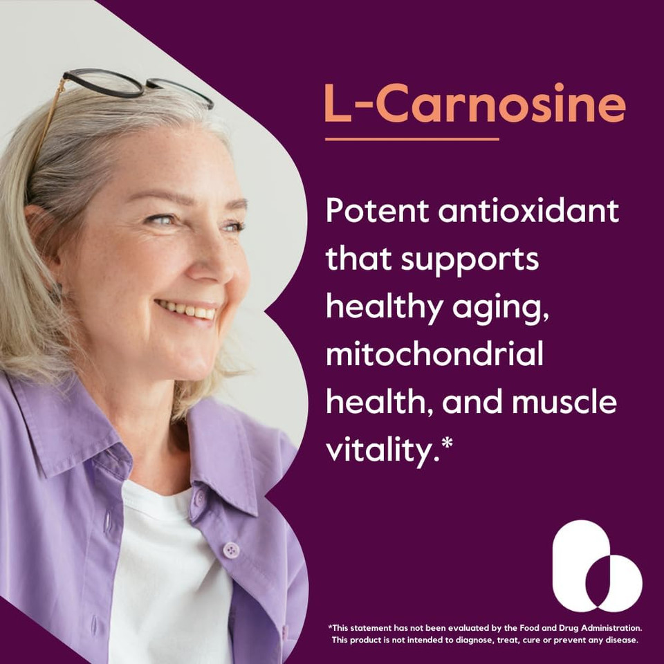 Bestvite L-Carnosine 500Mg Per Capsule (120 Capsules) No Fillers - No Stearates - Non Gmo - Gluten Free