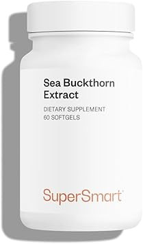 Supersmart - Sea Buckthorn Extract 500 Mg - Argousier Extract With Omega 7 - Helps With Digestive Problems | Non-Gmo & Gluten Free - 60 Softgels
