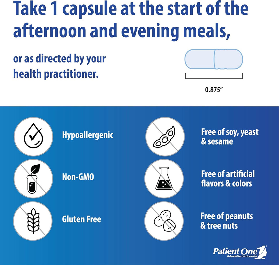 Patient One Gi-One | Supplement To Support Food Metabolism And Nutrient Absorption* | With Digestive Enzyme Complex And More | 180 Capsules