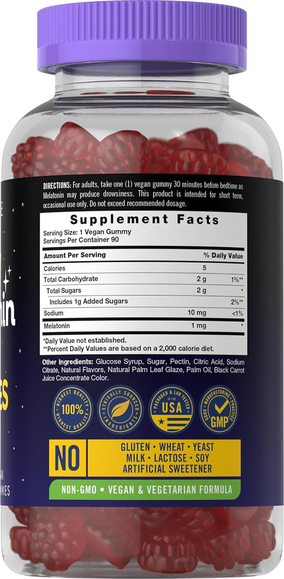 Carlyle Melatonin 1Mg Gummies | 90 Count | Fruit Flavor Gummy Supplement | Vegan, Non-Gmo, Gluten Free Carlyle Melatonin 1Mg Gummies | 90 Count | Fruit Flavor Gummy Supplement | Vegan, Non-Gmo, Gluten Free