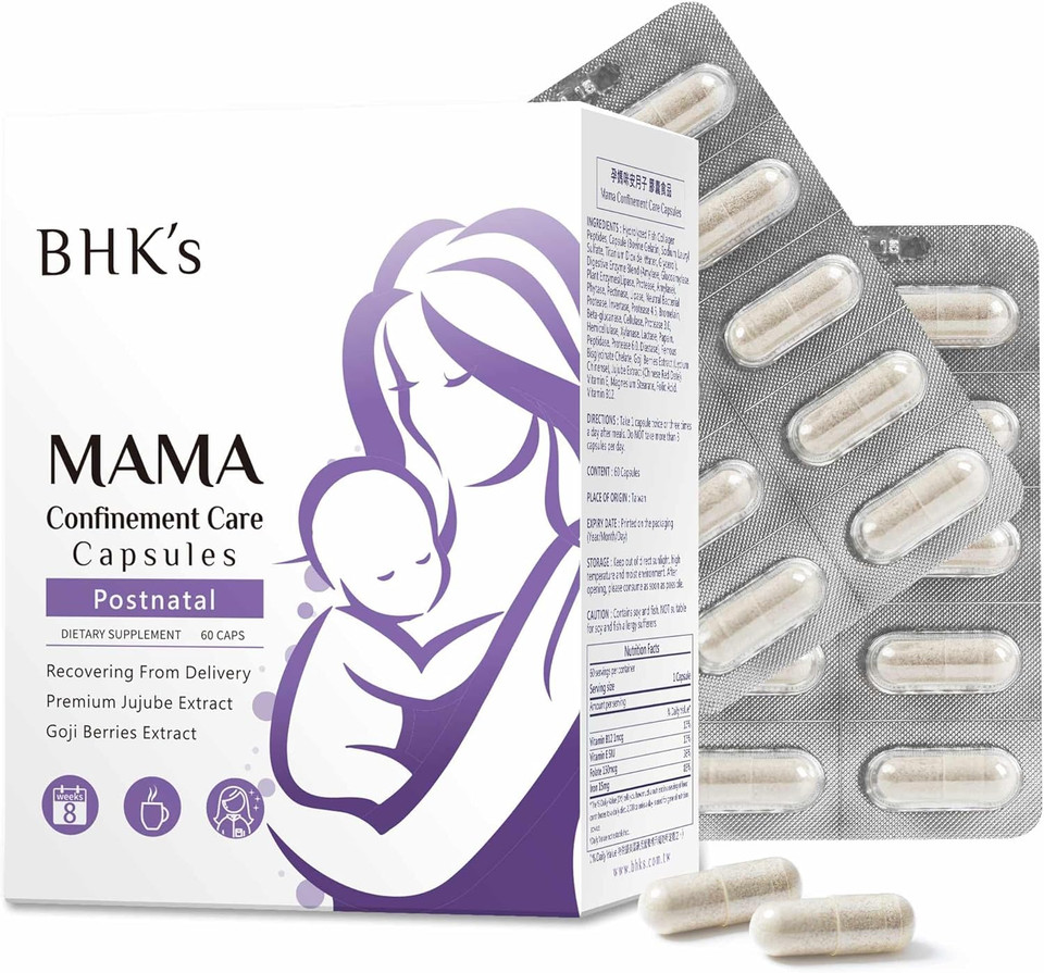 Bhk'S Nutrition For Postpartum Recovery, Improve Mood After Birth, Postnatal Vitamins For Breastfeeding Moms, 60 Capsules Bhk'S Nutrition For Postpartum Recovery, Improve Mood After Birth, Postnatal Vitamins For Breastfeeding Moms, 60 Capsules