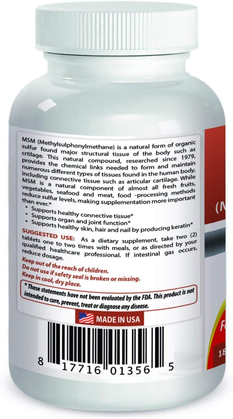 Best Naturals Msm 1500 Mg 180 Tablets