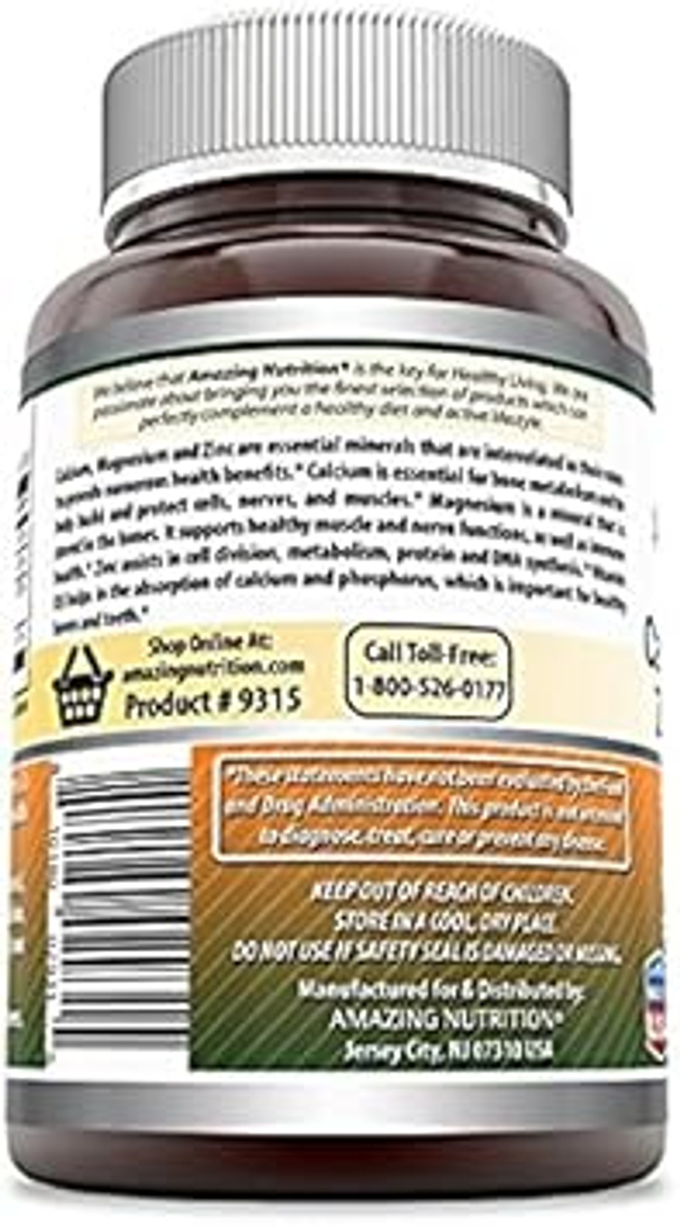 Amazing Formulas Calcium Magnesium Zinc + D3 Supplement | 150 Tablets | Non-Gmo | Gluten-Free | Made In Usa Amazing Formulas Calcium Magnesium Zinc + D3 Supplement | 150 Tablets | Non-Gmo | Gluten-Free | Made In Usa