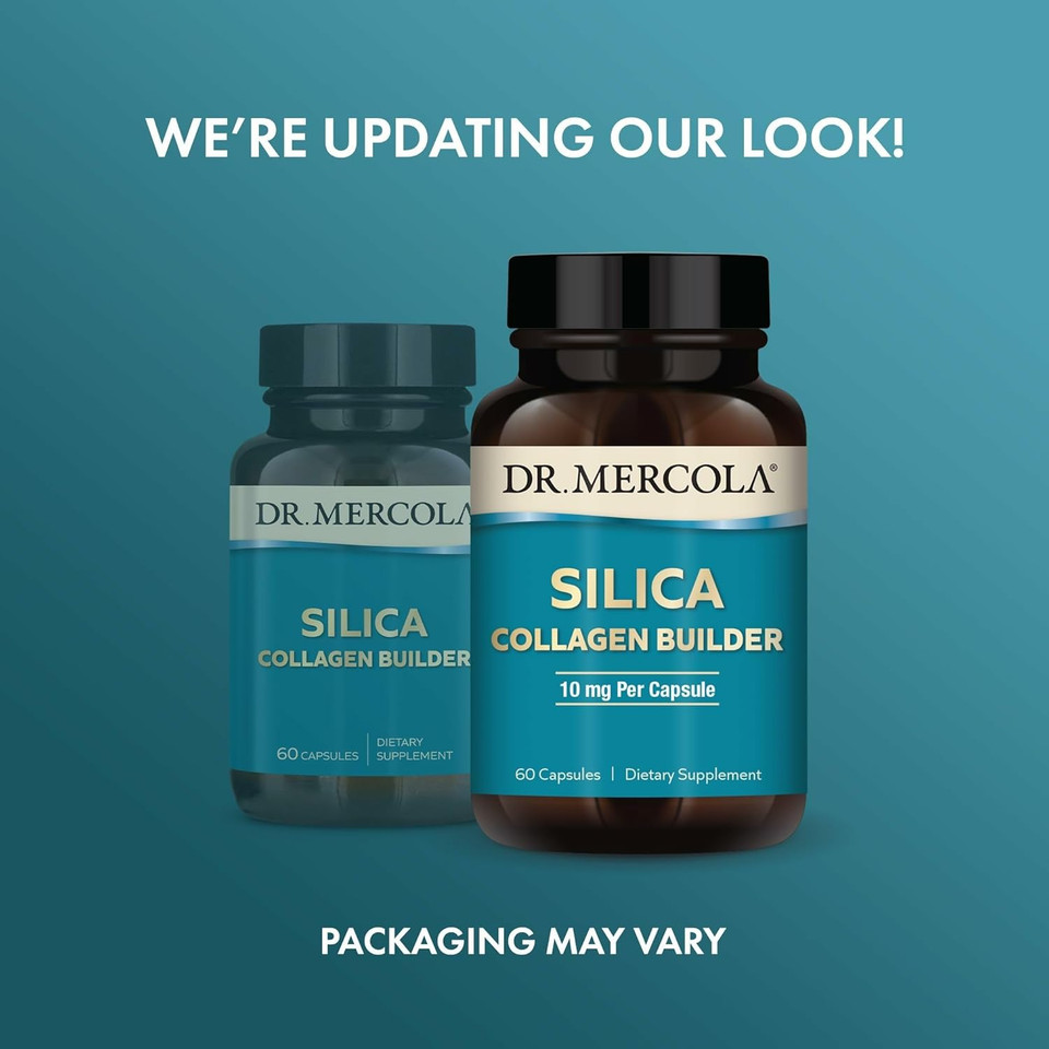 Dr. Mercola Silica Collagen Builder - Plant-Based Silica Supplement To Support Skin, Hair, Nail & Bone Health - Non-Gmo, Gluten-Free & Soy-Free - 60 Capsules (60 Servings) Dr. Mercola Silica Collagen Builder - Plant-Based Silica Supplement To Support Skin, Hair, Nail & Bone Health - Non-Gmo, Gluten-Free & Soy-Free - 60 Capsules (60 Servings)