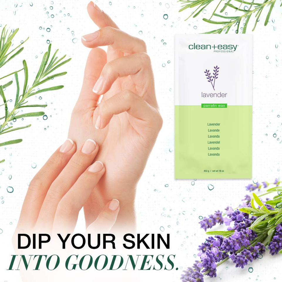 Clean + Easy Lavender & Ylang Ylang Paraffin Wax, Soothing Spa Treatment For The Face, Hands, Legs, Feet, And Nails, Softens Cracked And Dry Skin, Therabath, With Scented Relaxing Natural Oils, 16 Ounceslavender & Ylang Ylang