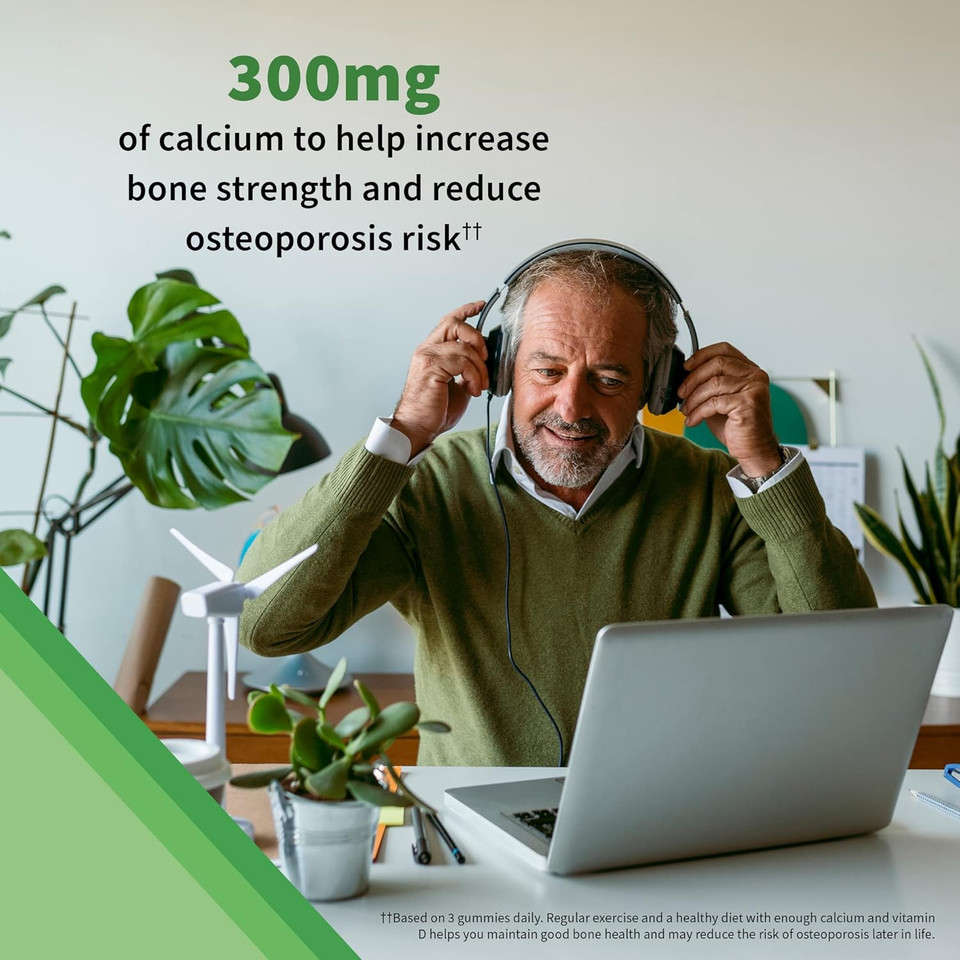 Garden Of Life Vitamin Code Calcium Magnesium Gummies With D3 & K2, Supports Bone Health & Bone Strength + Prebiotics & Probiotics For Digestive Support, Non-Gmo, Gluten-Free, 60 Raspberry Gummies