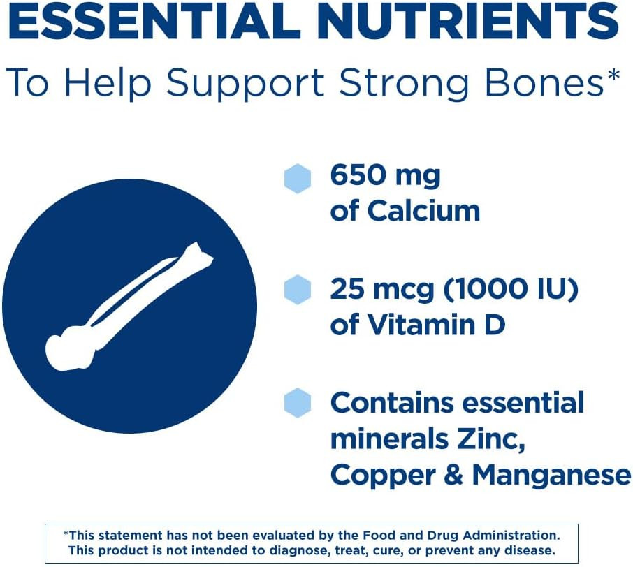 Citracal Maximum Plus, 650 Mg Calcium Citrate, Easily Absorbed And Highly Soluble With 25 Mcg (1000 Iu) Vitamin D3, Bone Health Support, Calcium Supplement For Ages 12+, 120 Count