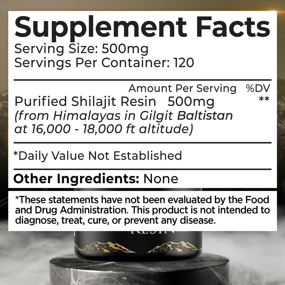 Shilajit Resin With Fulvic Acid And Trace Minerals - Gold Grade Pure Himalayan Shilajit For Men - Chilajit From Gilgit Packed With 85+ Minerals, Metabolism And Immune Support - 60G