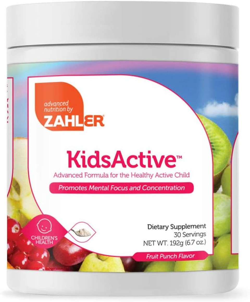 Zahler Kidsactive, Kids Concentration Formula Powder, All Natural ChildrenS Supplement Supporting Focus, Certified Kosher, 30 Servings Fruit Punch Flavored Powder Zahler Kidsactive, Kids Concentration Formula Powder, All Natural ChildrenS Supplement Supporting Focus, Certified Kosher, 30 Servings Fruit Punch Flavored Powder