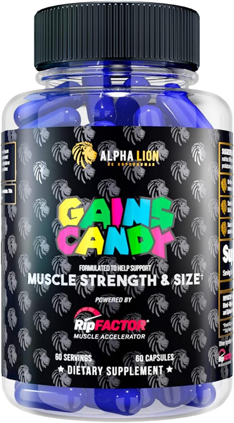 Alpha Lion Gains Candy, Supplement Pills That Support Weight Loss, Muscle Building, Decrease Body Fat, Upgrade Energy & Workout Performance, 60 Capsules (Dhb Berberine-Glucovantage®) Alpha Lion Gains Candy, Supplement Pills That Support Weight Loss, Muscle Building, Decrease Body Fat, Upgrade Energy & Workout Performance, 60 Capsules (Dhb Berberine-Glucovantage®)