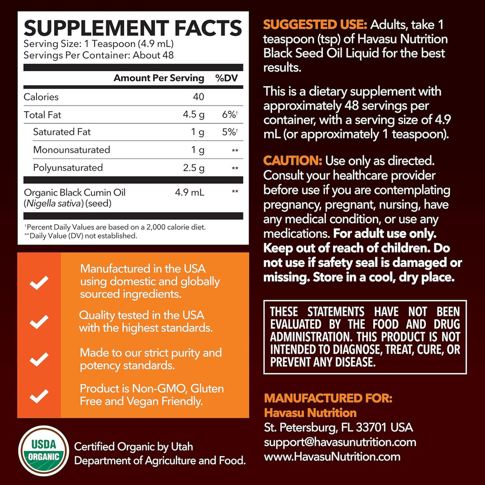 Black Seed Oil With Dha Supplement For Brain Health And Cognition - Cold Pressed Black Cumin Seed Oil And Dha Omega 3-60 Liquid Capsules, Unflavored, Vegan, Non-Gmo, And Gluten-Free - 1 Month Supply