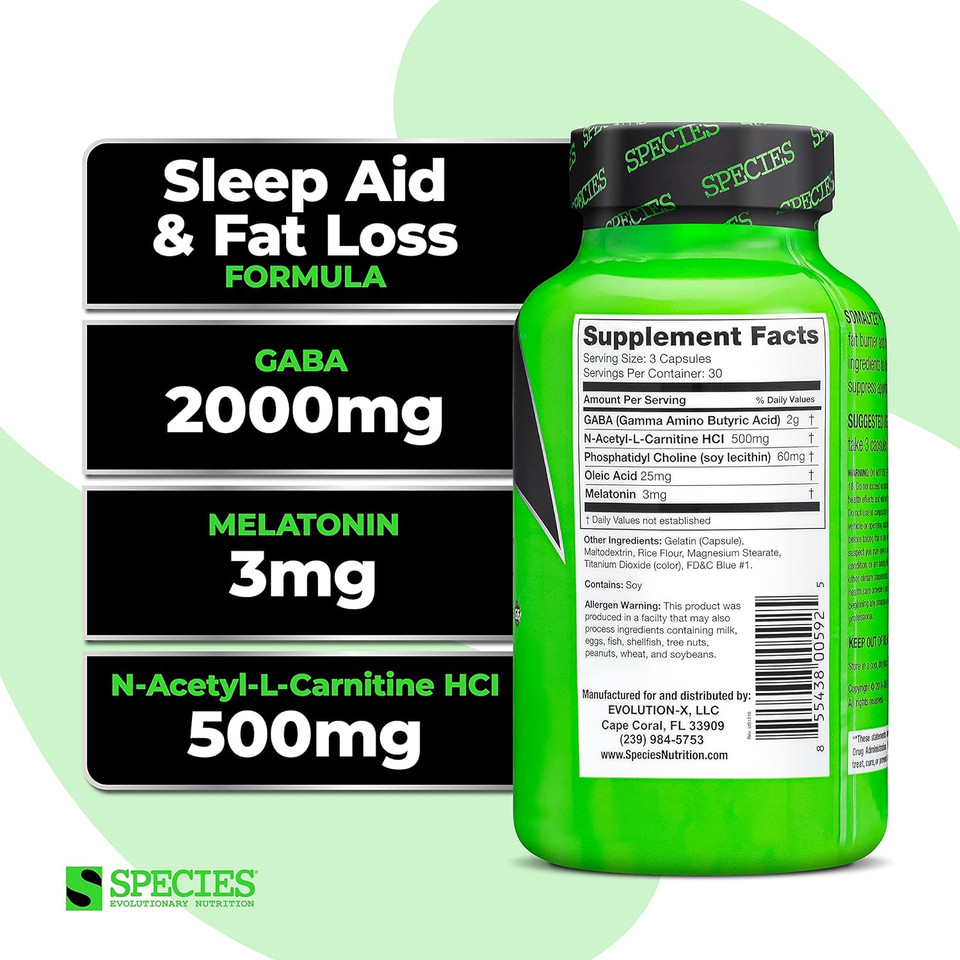 Species Nutrition Somalyze Stimulant Free, Appetite Suppressant With Gaba And Melatonin, Gluten Free Caps, 90 Capsules