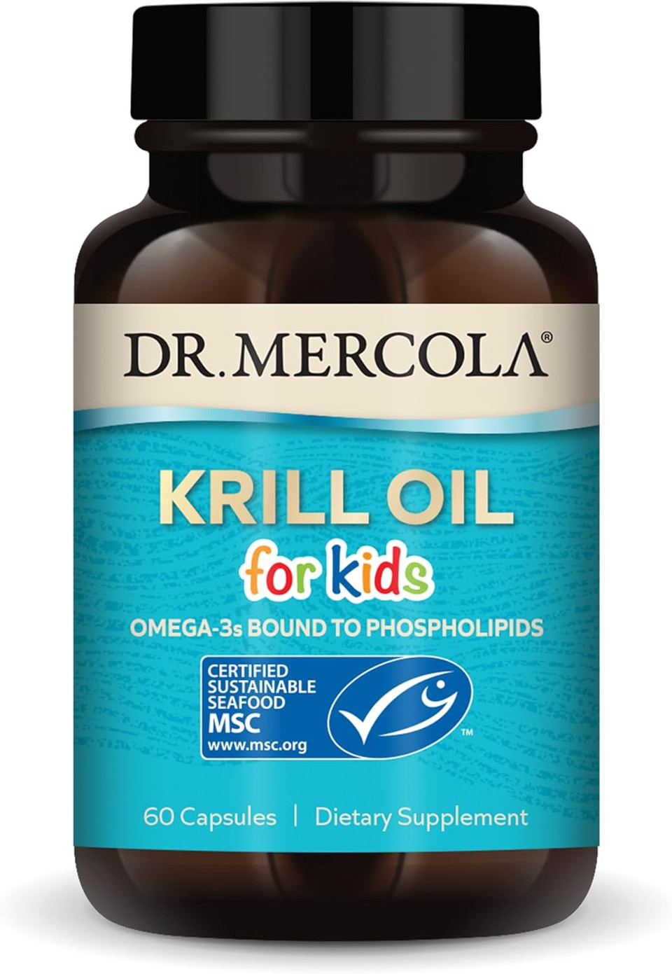 Dr. Mercola Kids Krill Oil Capsules, 60 Count