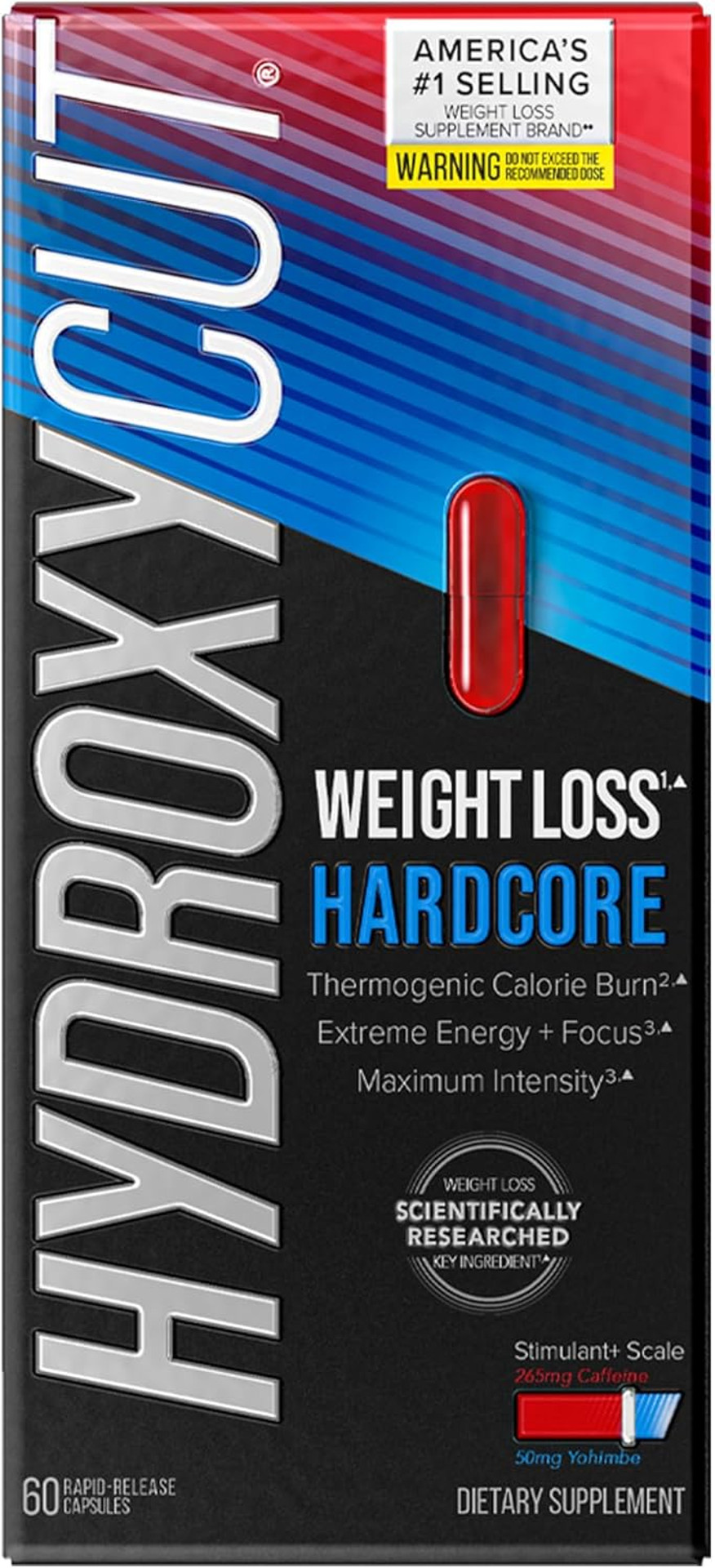 Hydroxycut Hardcore - 60 Rapid-Release Capsules - Thermogenic Calorie Burn, Extreme Energy + Focus, Maximum Intensity - For Women & Men Hydroxycut Hardcore - 60 Rapid-Release Capsules - Thermogenic Calorie Burn, Extreme Energy + Focus, Maximum Intensity - For Women & Men