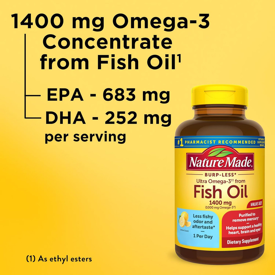 Fish Oil 1000 Mg, 90 Softgels, Omega 3 Supplement For Heart Healths Fish Oil 1000 Mg, 90 Softgels, Omega 3 Supplement For Heart Healths