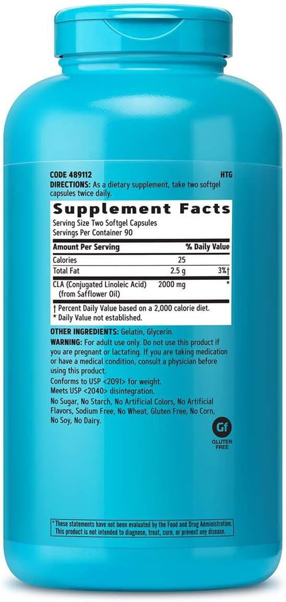 Gnc Total Lean Cla, Improve Body Composition & Lean Muscle Tone, Fuels Fat Metabolism & Energy Without Stimulants, Gluten Free, 180 Softgels