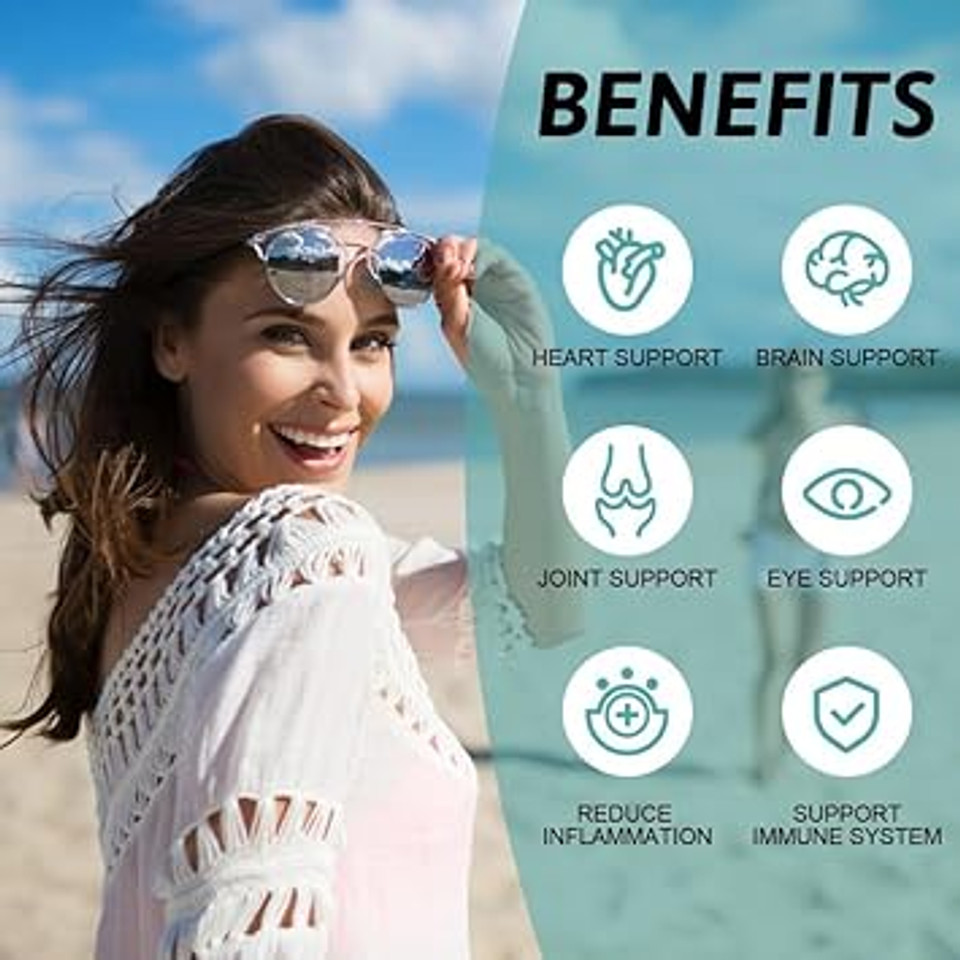 Triple Strength Omega-3 2160Mg + Epa 1296Mg + Dha 864Mg + Natural Supplement For Healthy Heart/Brain Support, 120 Softgels, 60 Day Supply