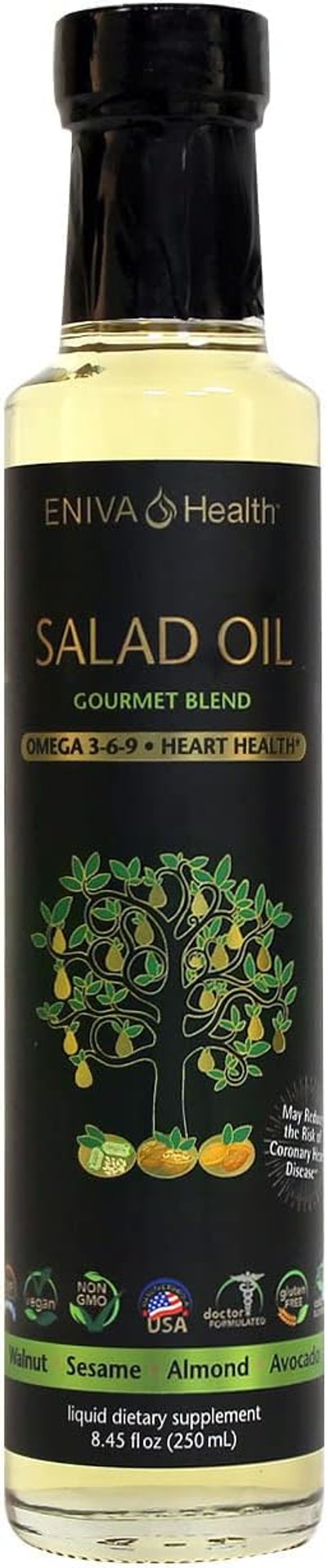 Natural Salad Oil | Olive Oil Replacement | Low Saturated Fat And High In Omega 3,6, And 9 | Dr. Formulated (12 Oz) Natural Salad Oil | Olive Oil Replacement | Low Saturated Fat And High In Omega 3,6, And 9 | Dr. Formulated (12 Oz)