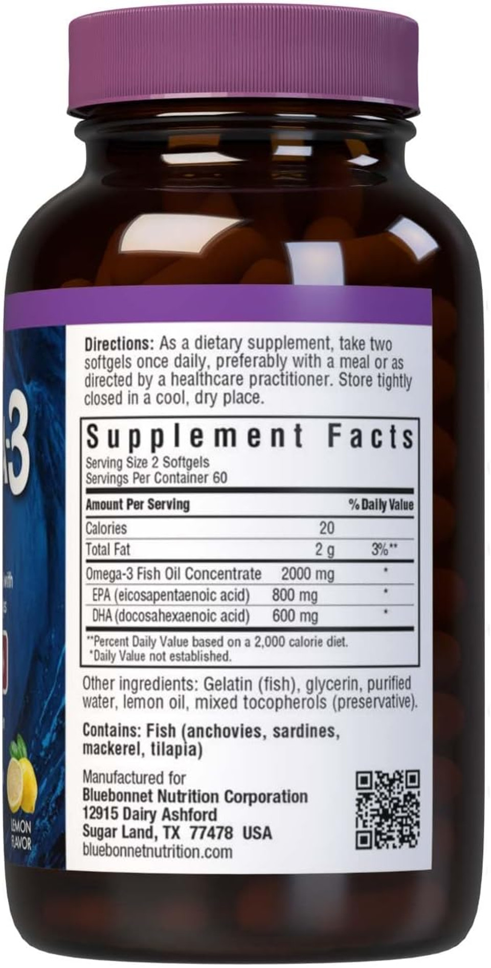 Bluebonnet Nutrition Epax Omega-3 1000 Mg Heart Formula, 120 Ct