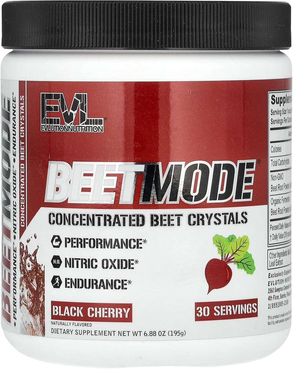 Evlution Nutrition Beetmode - Beet Root Powder - Nitric Oxide Booster - Black Cherry Flavor - Pre Or Post-Workout Supplement For Enhanced Energy & Performance - Vegan & Gluten Free - 30 Servings Evlution Nutrition Beetmode - Beet Root Powder - Nitric Oxide Booster - Black Cherry Flavor - Pre Or Post-Workout Supplement For Enhanced Energy & Performance - Vegan & Gluten Free - 30 Servings