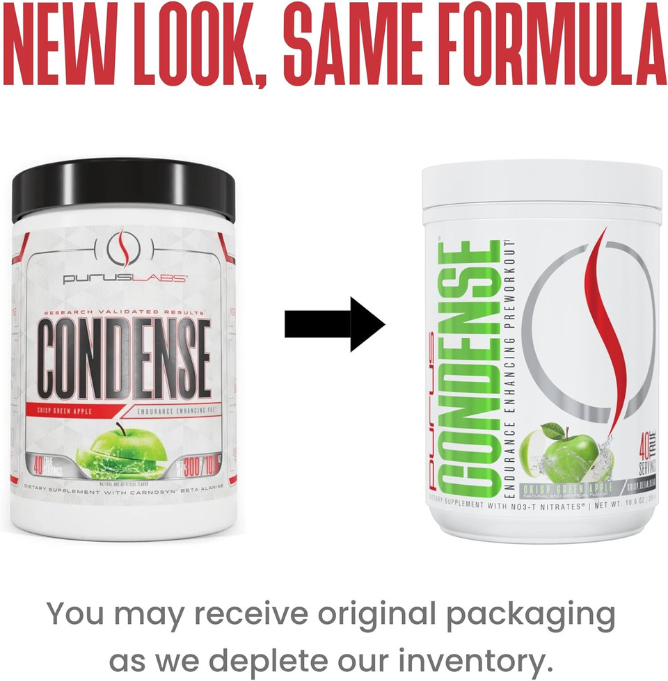 Purus Labs Condense Preworkout Powder, 40 Servings (Juicy Florida Orange)