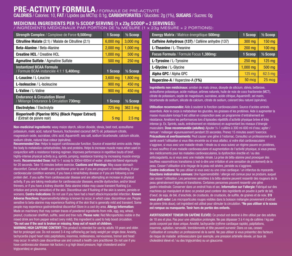 Athletic Alliance Havok-137 Pre Workout, 62 Servings, 713Gr (Icy Blue Razz)