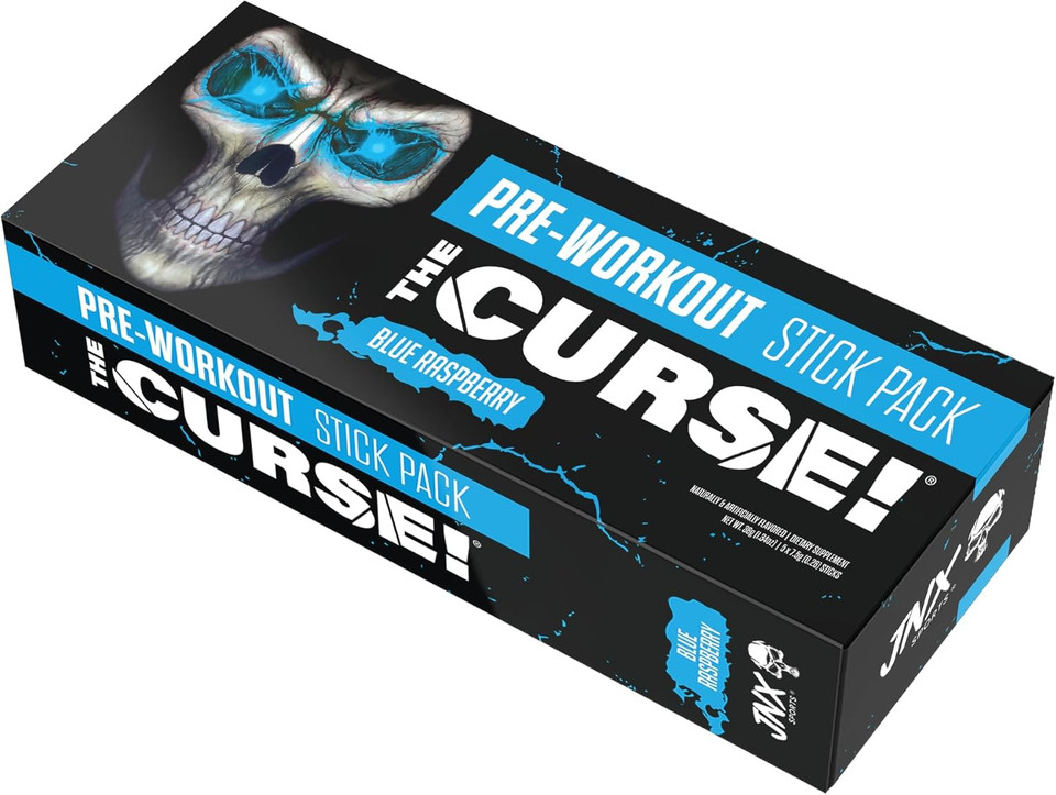 Jnx Sports The Curse! Pre Workout Powder For Men & Women, Caffeine, Beta-Alanine, Creatine, L-Citrulline, 5 Servings, Blue Raspberry Flavor  Boost Energy, Strength & Focus Jnx Sports The Curse! Pre Workout Powder For Men & Women, Caffeine, Beta-Alanine, Creatine, L-Citrulline, 5 Servings, Blue Raspberry Flavor  Boost Energy, Strength & Focus