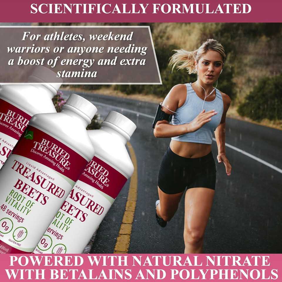 Buried Treasure ,Treasured Beets, 16Oz 48 Servings, Nitric Oxide Supporting Superfood Supplement
