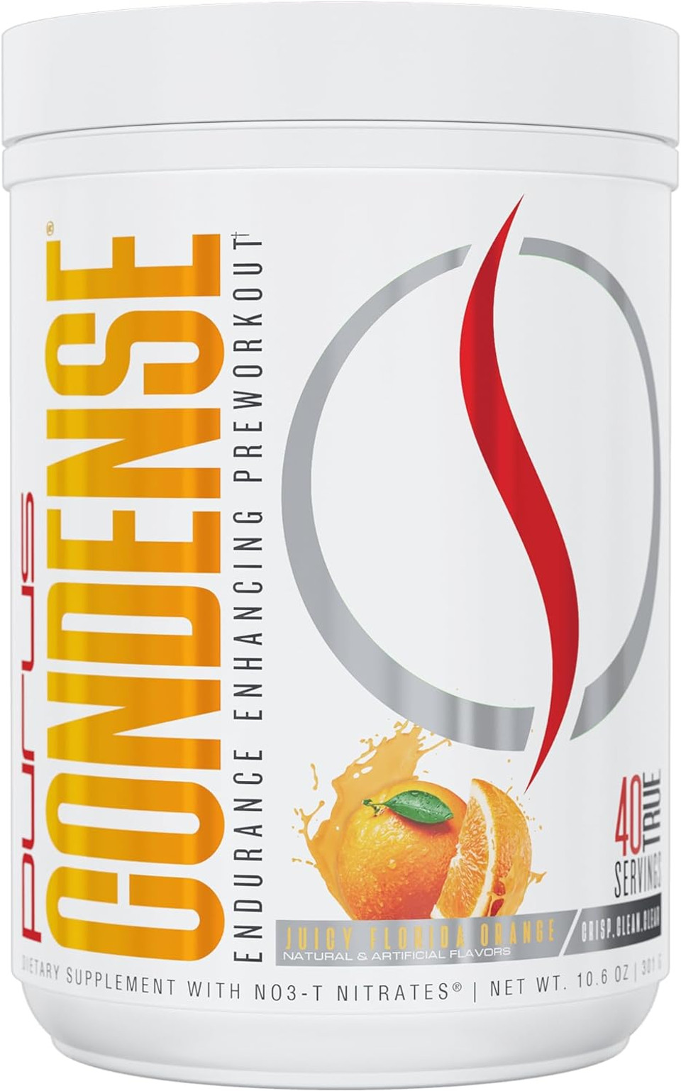 Purus Labs Condense Preworkout Powder, 40 Servings (Natural Sangria Lemonade)