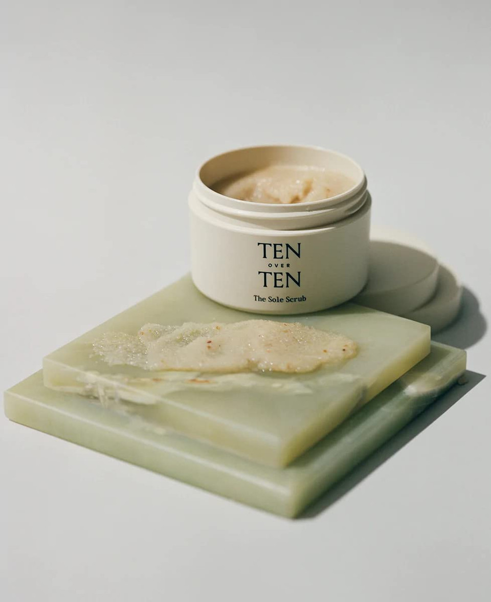 Tenoverten - The Sole Scrub Exfoliating Foot Treatment | Clean, Natural, Non-Toxic Hand, Foot + Nail Care (6.8 Oz | 200 Ml)