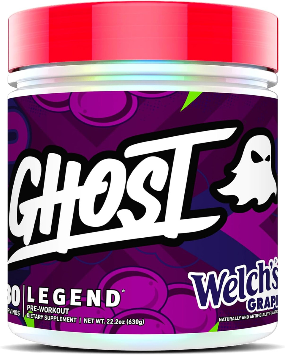 Ghost Legend Pre-Workout Powder, Blue Raspberry - 30 Servings  Pre-Workout For Men & Women With Choline, L-Citrulline, & Beta Alanine For Energy & Focus