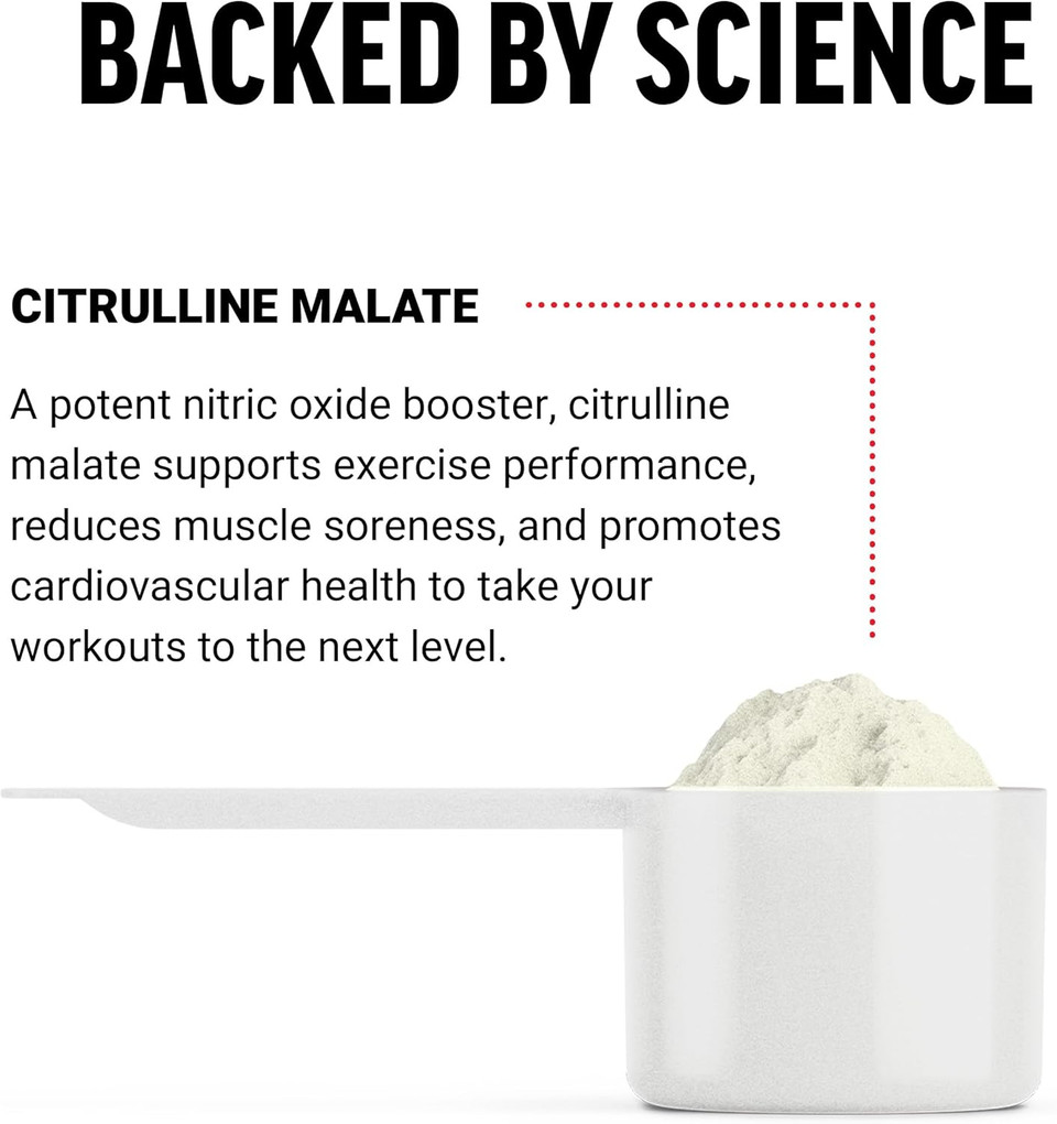 Force Factor Citrulline Malate 2:1, L Citrulline Supplement For Men To Boost Nitric Oxide, Blood Flow, Muscle Pumps, And Performance, L Citrulline Powder Pump Supplement, Unflavored, ~66 Servings