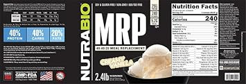 Nutrabio Mrp  Complete Meal Replacement Protein Powder - Protein Meal Replacement Shake- 2.5 Pounds - Creamy Vanilla